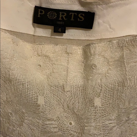 Cream tank with lace top from Ports 1961. - Picture 2 of 2